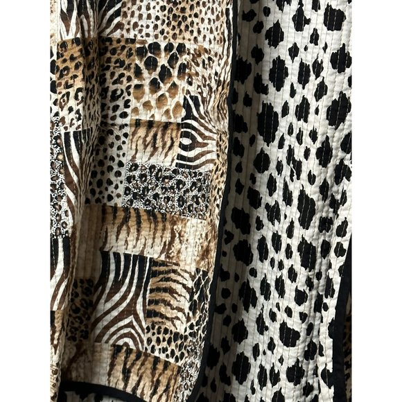 Alfred Dunner Ladies Safari Print Animal Open Jacket Long Sleeve Stylish SZ 10 - Picture 5 of 6